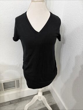 J. Crew Black V-Neck Short Sleeve Tee